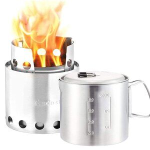 SOLO LITE CAMP STOVE + POT ** EUC